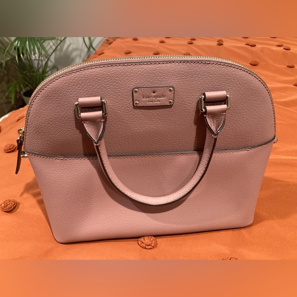 NWT Kate Spade Grove Street Carli satchel dusty peony embossed cowhide leather